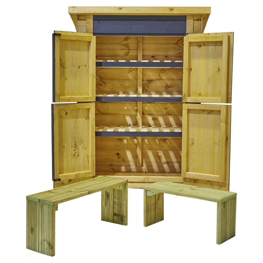 School Split Curriculum Shed -  Benches not included.