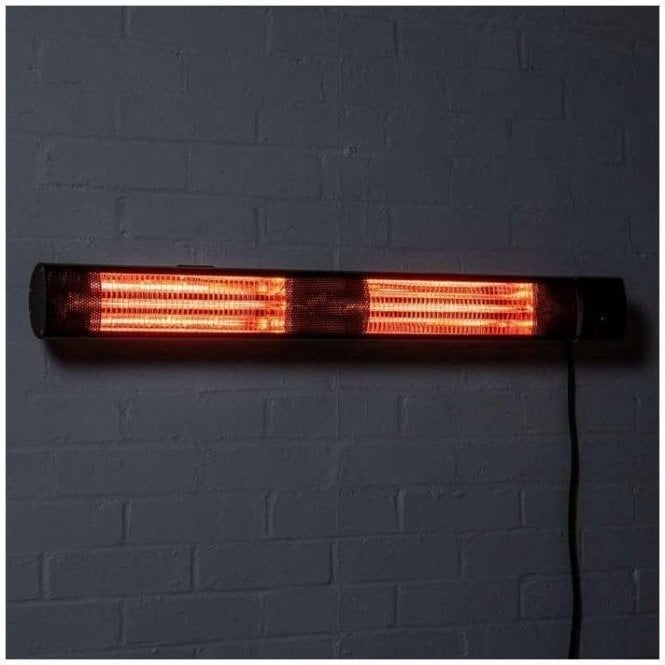 Wall Mounted Electric Patio Heater Remote Control Black