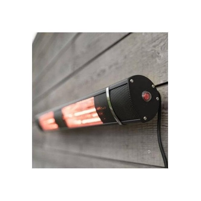 Wall Mounted Electric Patio Heater Remote Control Black