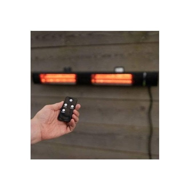 Wall Mounted Electric Patio Heater Remote Control Black