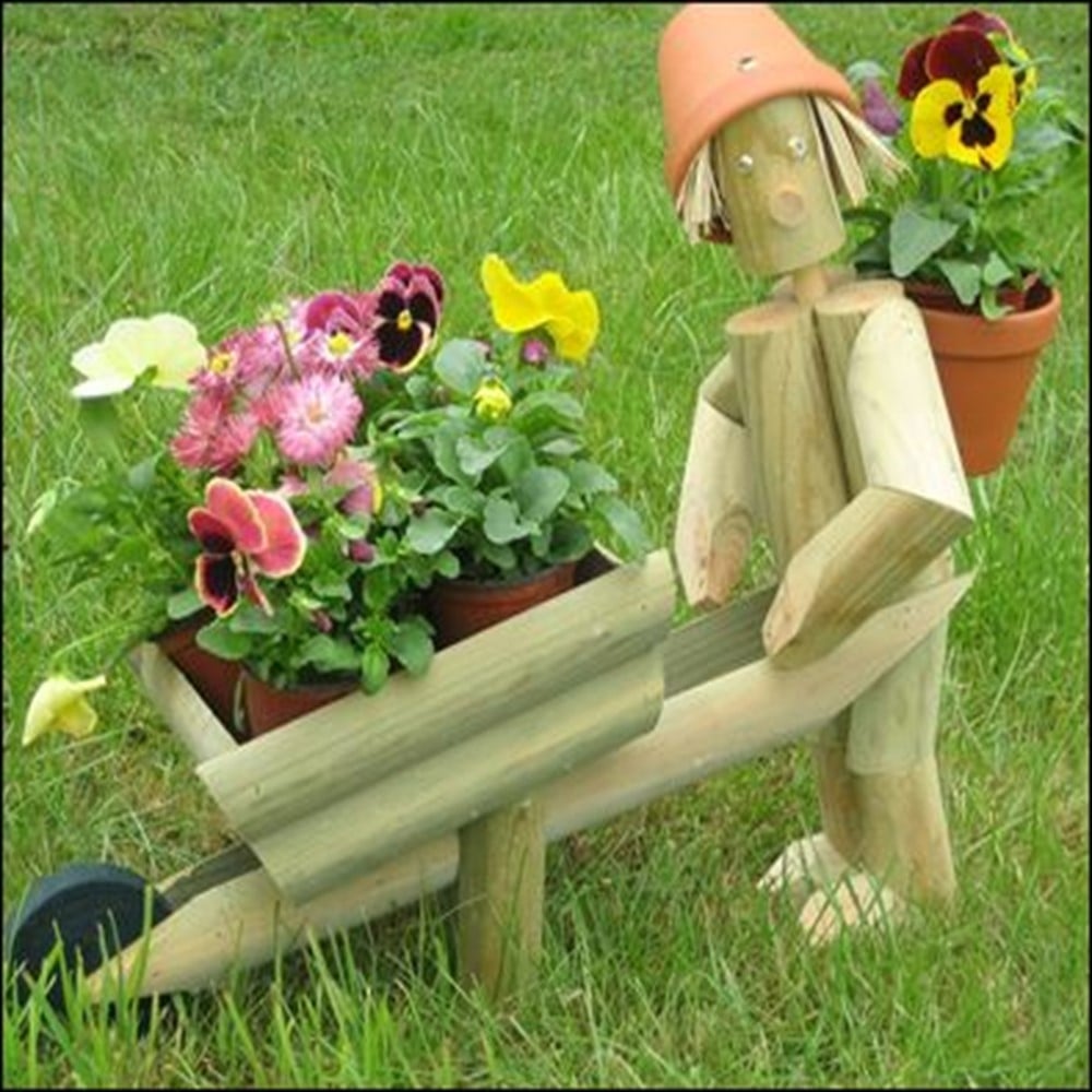 Flowerpot Man - with Wheel Barrow