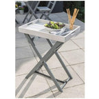 Wooden Folding Butler Tray in Grey