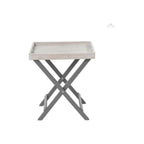 Wooden Folding Butler Tray in Grey