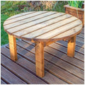 Wooden Garden Round Coffee Table