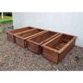 Wooden Garden Set of 4 1.9m x 31.5cm Trough Planters