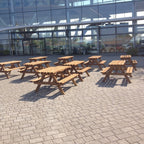 Wooden Rectangle Garden 8 Seater Picnic Table