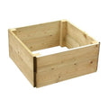 Wooden Timber Raised Square Grow Bed 2-Tier