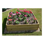 Wooden Timber Raised Square Grow Bed 2-Tier