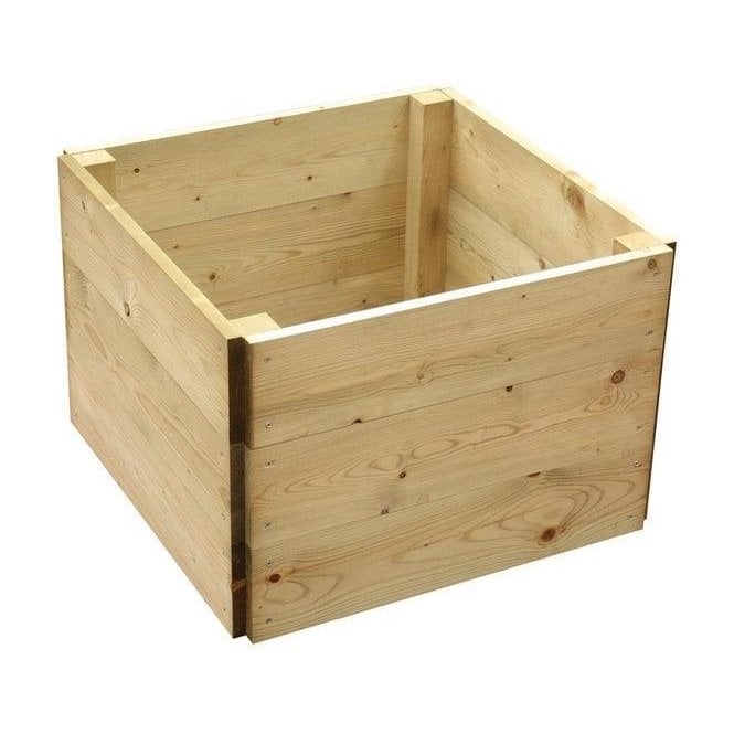 Wooden Timber Raised Square Grow Bed 3-Tier