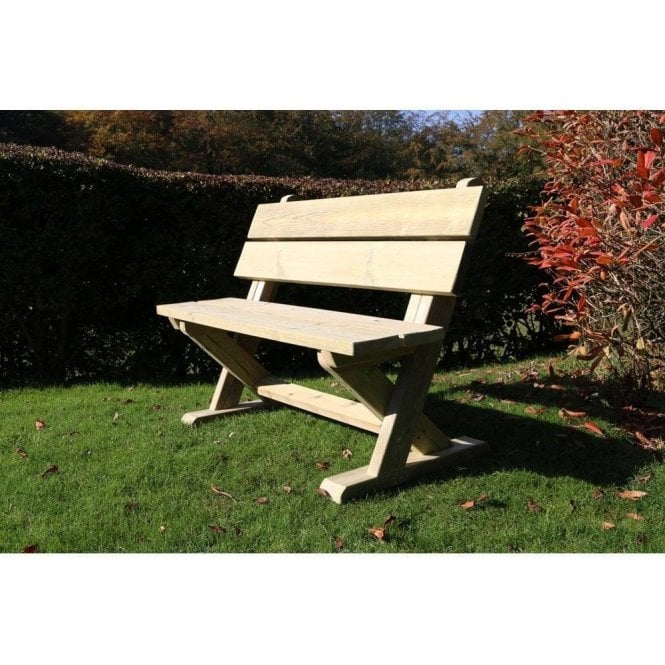 Wooden Two Seater Bench - 1.2m