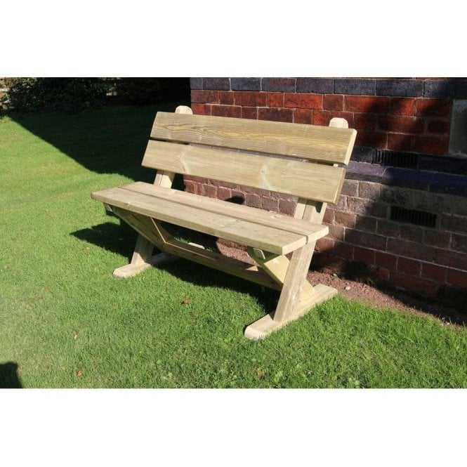 Wooden Two Seater Bench - 1.2m