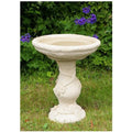 Yorkshire Rose Patterned Stone Bird Bath