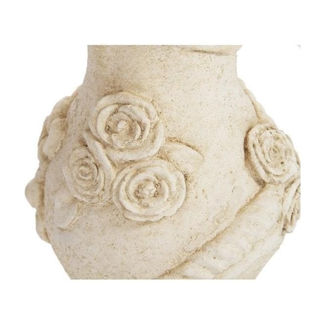 Yorkshire Rose Patterned Stone Bird Bath